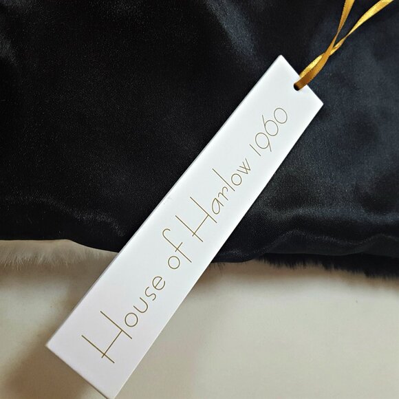 NEW! HOUSE OF HARLOW Faux FUR CHECK SCARF WRAP - Picture 3 of 5